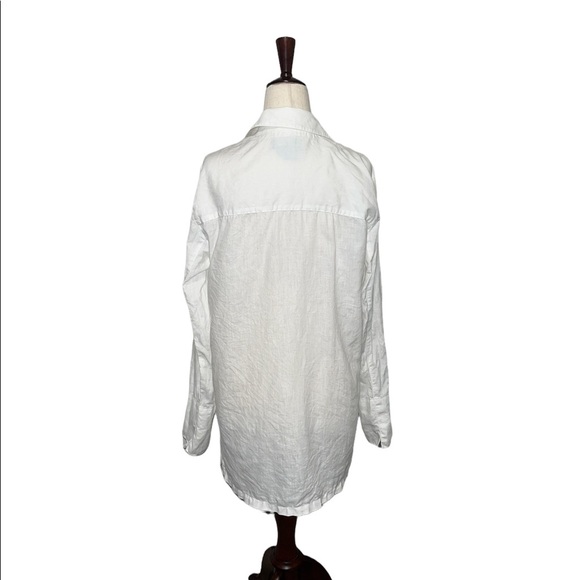 Laura Ralph Lauren White Linen Button Down - Picture 5 of 5